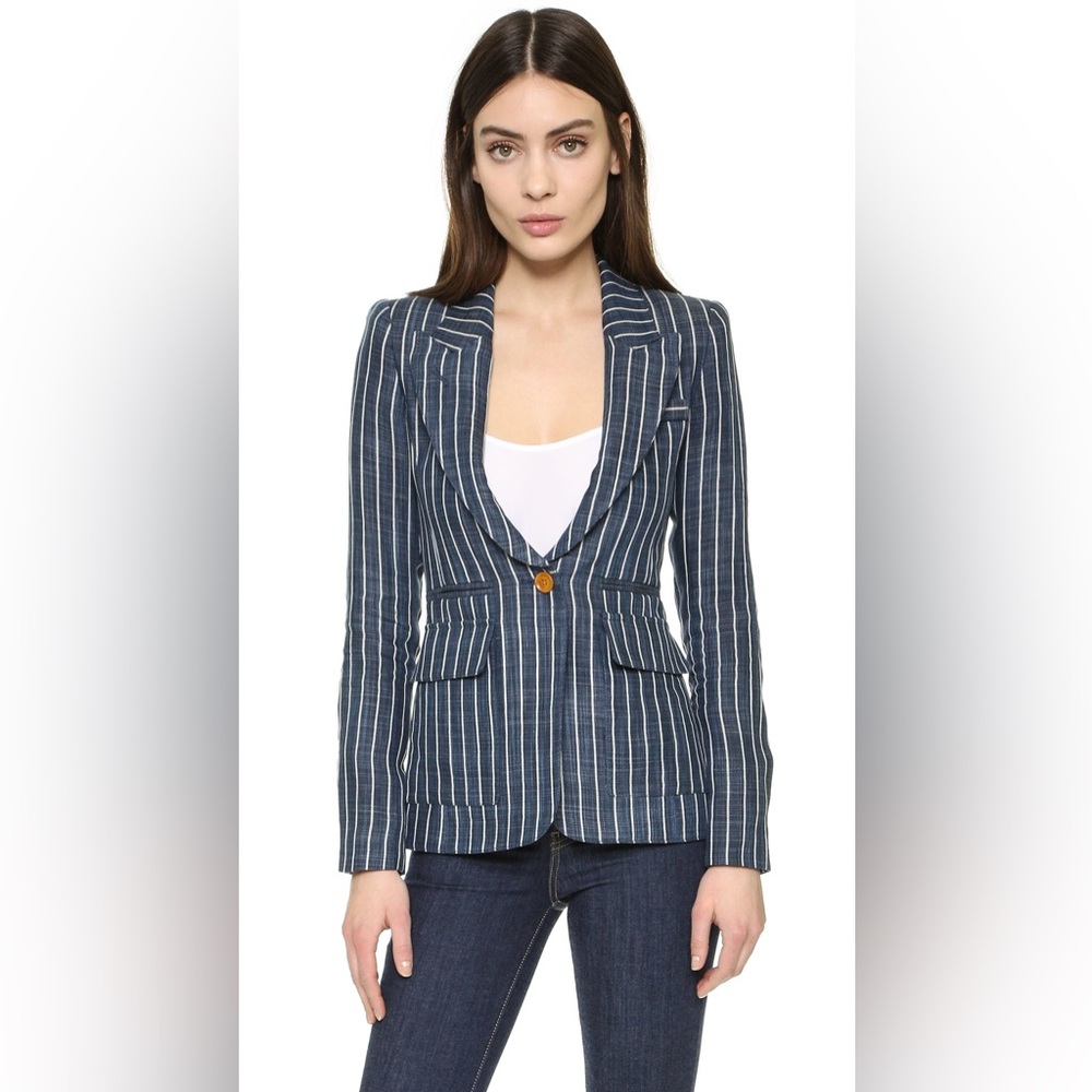 Smythe Linen Patch Pocket Blazer